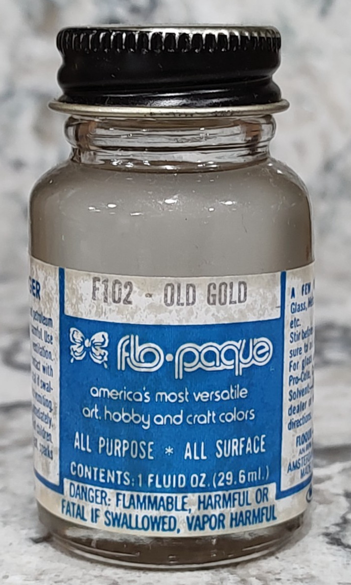 FLOQUIL FLO-PAQUE COLORS MODEL PAINT 1oz 1 OUNCE – F102 OLD GOLD