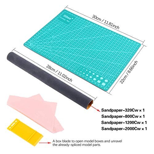 Hobby Tool Set 55 Piece Modeler Building Kit Grinding Machine Tweezers Files