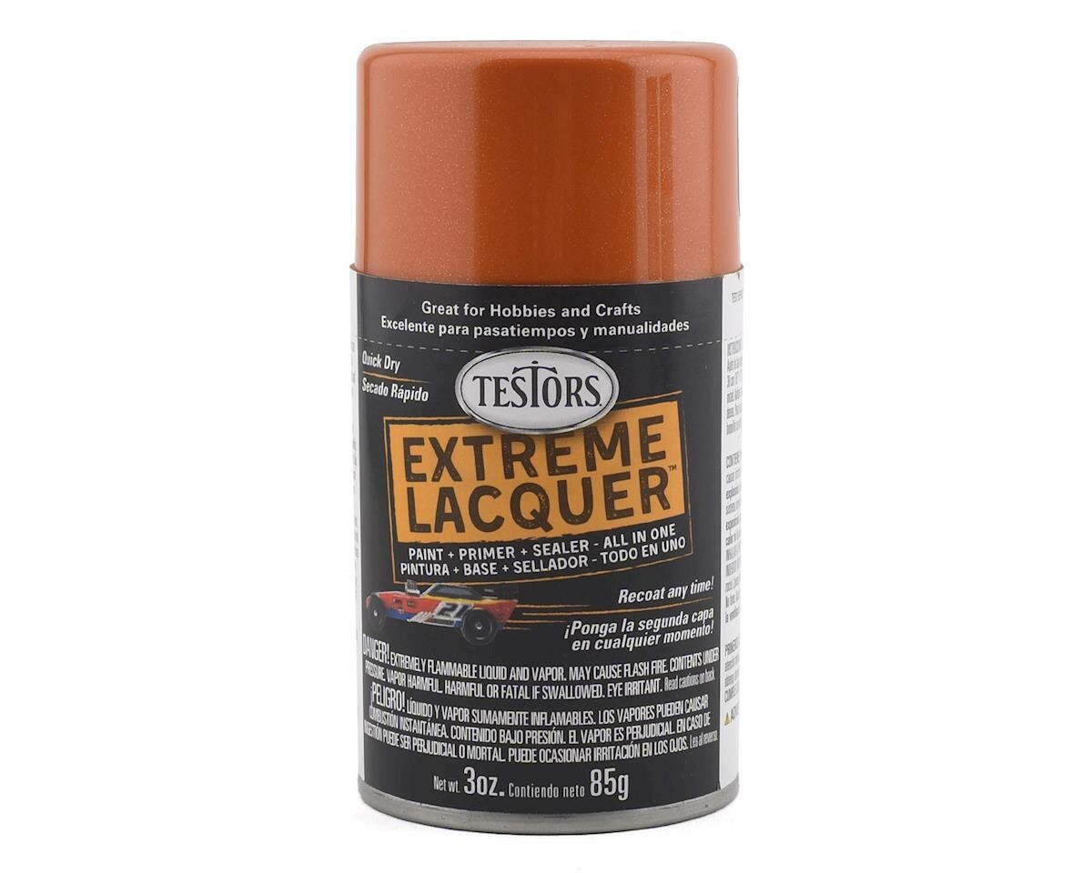 Testors One Coat Fiery Orange Extreme Lacquer Spray 3 oz