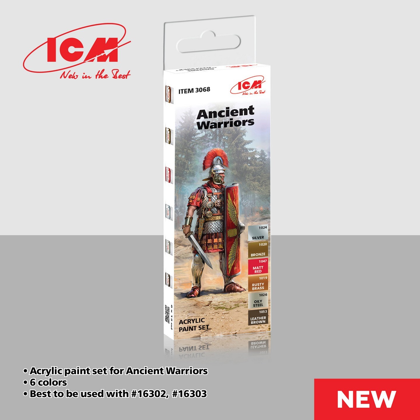 ICM 3068– Acrylic paint set for Ancient Warriors