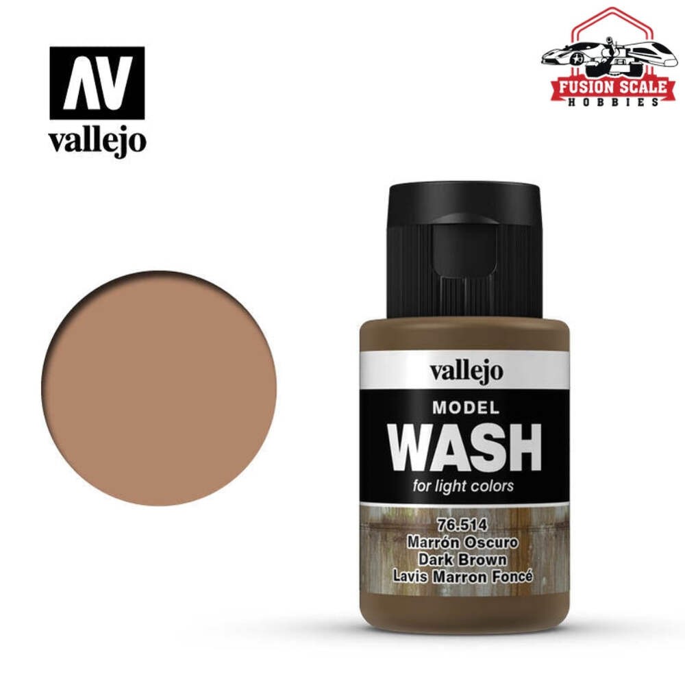 Vallejo Dark Brown Model Wash Acrylic Weathering Wash 76.514