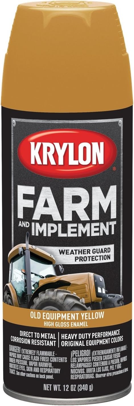 Krylon K01953000 Farm & 12 Ounce (Pack of 1), Old Caterpillar Yellow