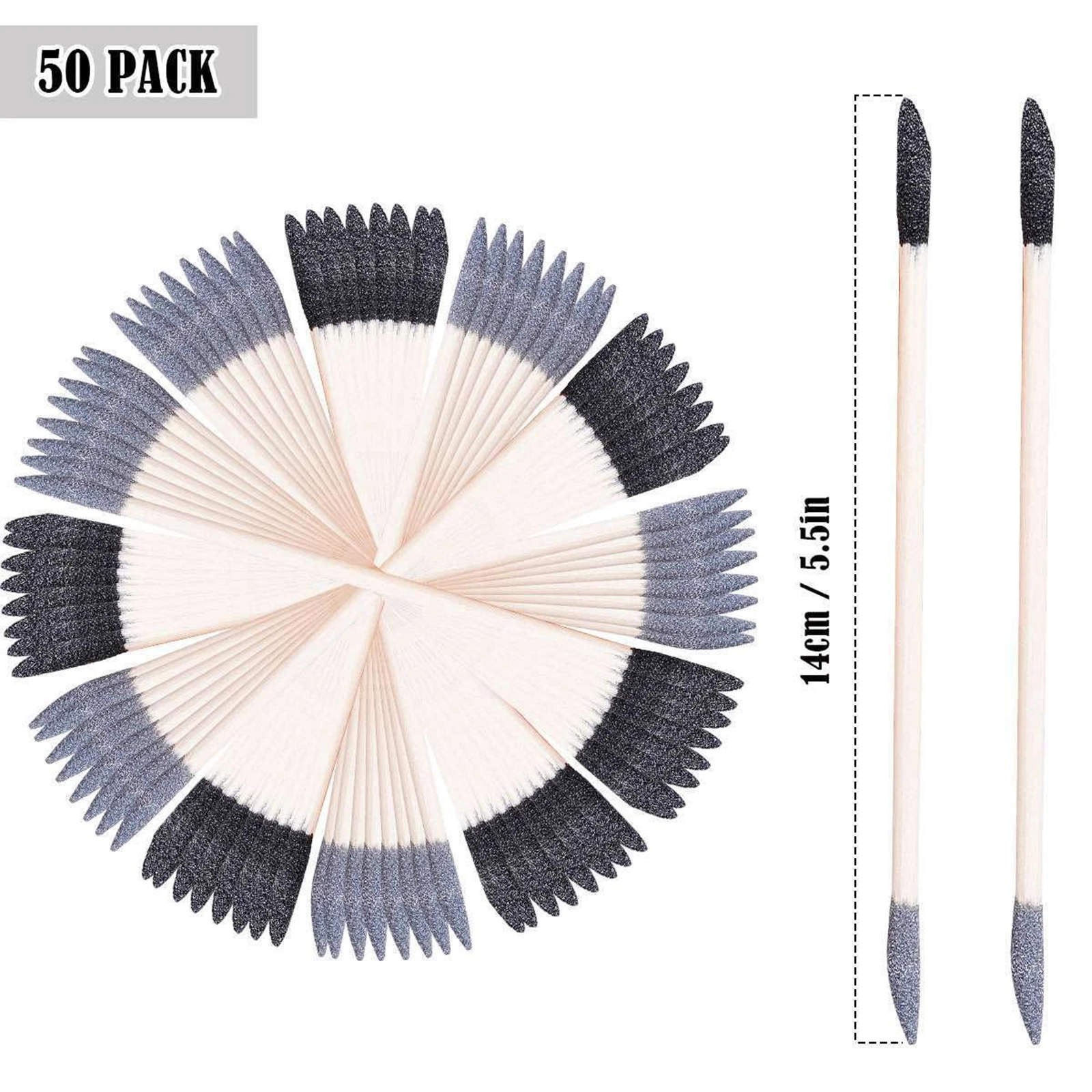 50 Count Sanding Sticks Dual Head 150 Black 280 Gray for Smoothing Small Spots