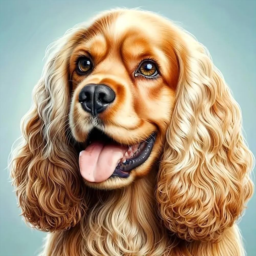 Anuver Dog Diamond Painting Kits for Adults, Full Drill Multicolor