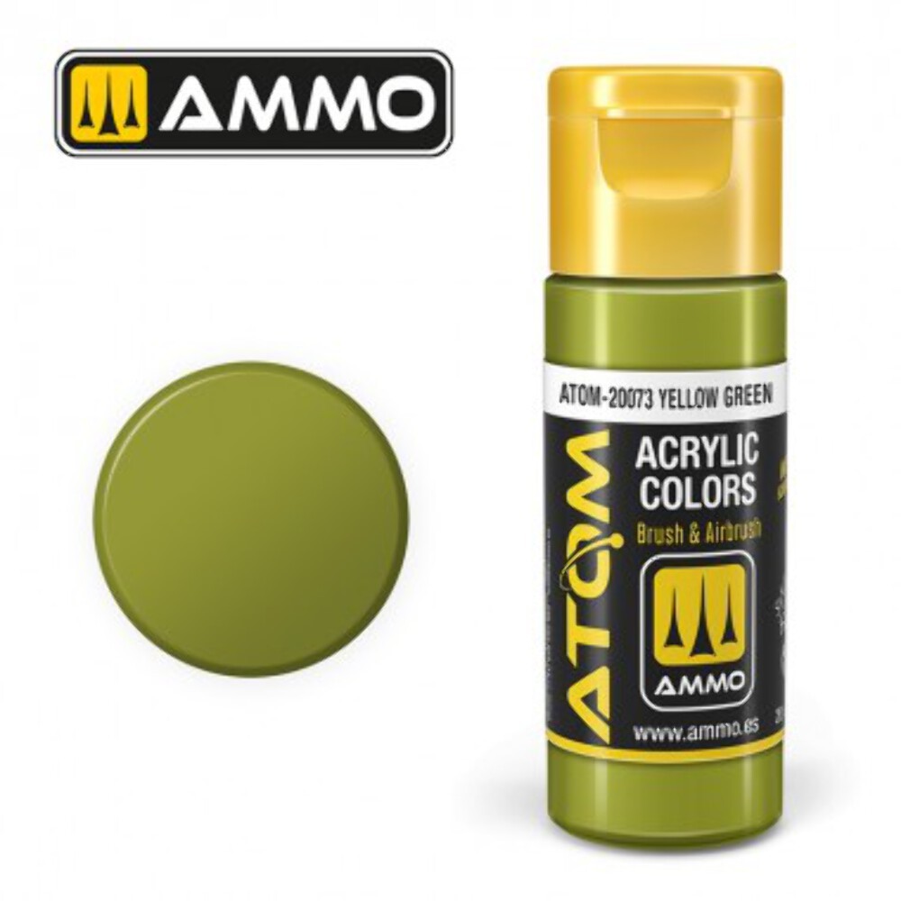 AMMO by Mig 20073 ATOM Acrylic Color – Yellow Green