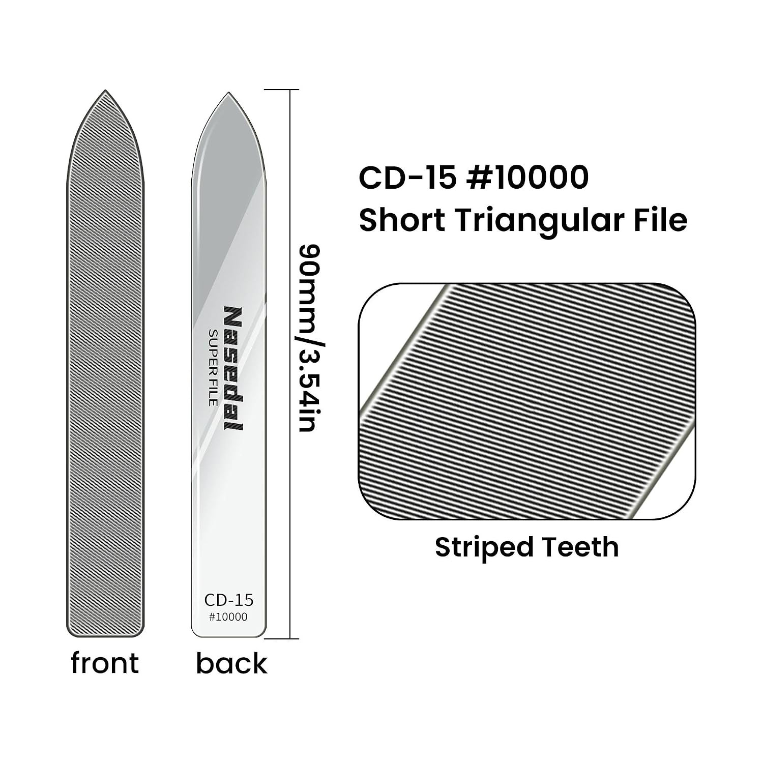 3Pcs Hobby Model Glass File Kit for Gunpla & Scale Models, #320-400 / #10000 Gri