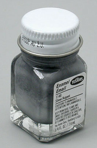 Testors Silver Metallic 1/4 oz – Hobby and Model Enamel Paint – #1146tt