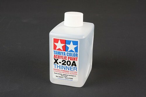 Tamiya Acrylic/Poly Thinner X20A 8.5 oz – Hobby and Model Acrylic Paint – #81040