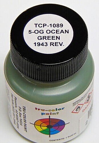Tru-Color 5-OG Ocean Green 1943 1oz – Hobby and Model Solvent Paint – #1089