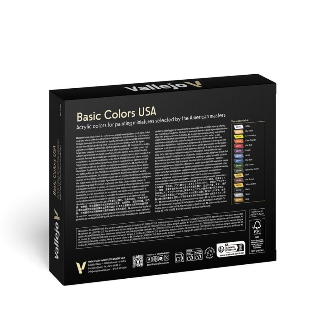 – Basic Colors USA Acrylic Paint Set | Model Color | Figure Color Series Hist…