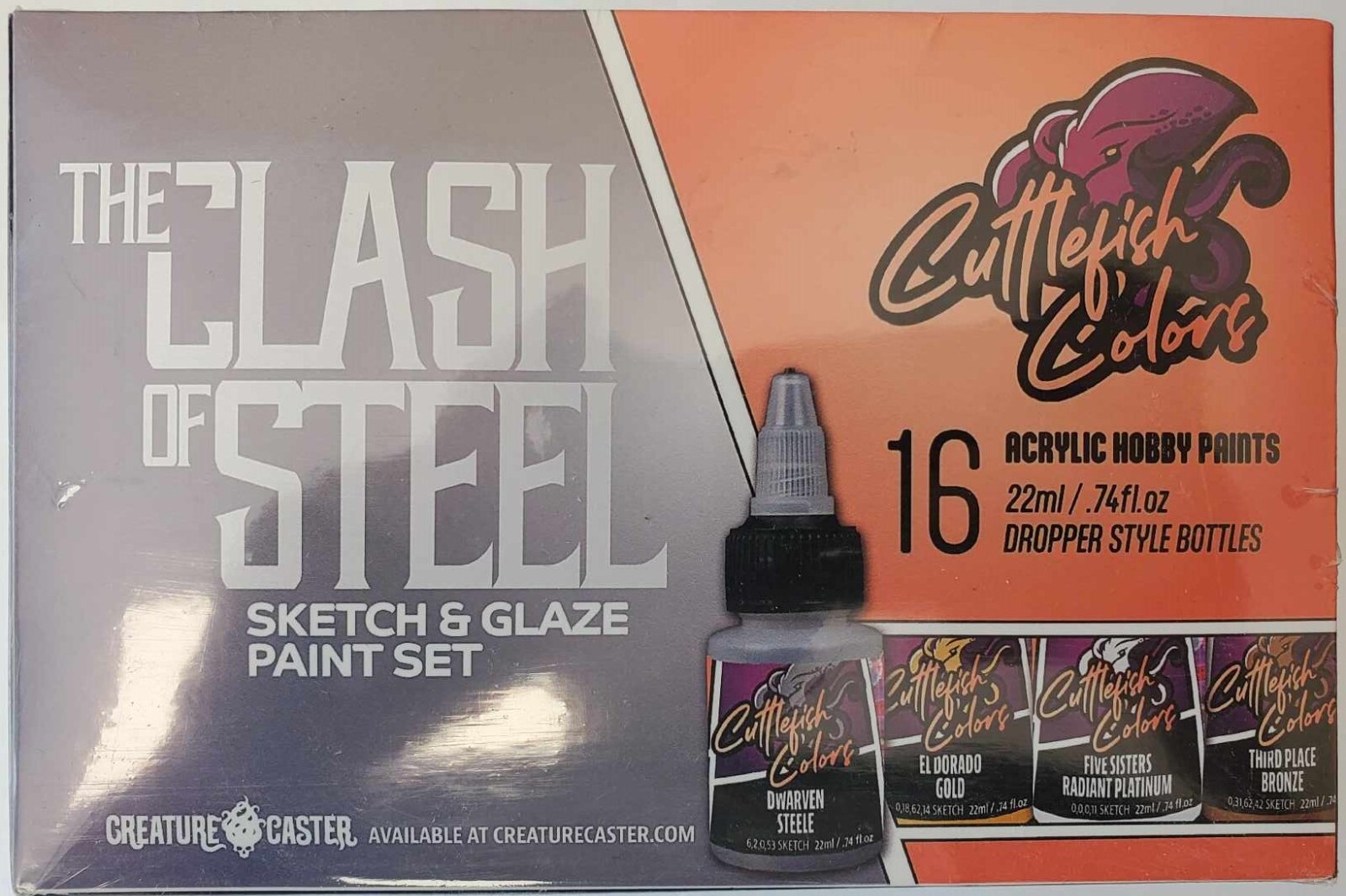 Creature Caster: Cuttlefish Colors – The Clash of Steel – 16 Paint Set