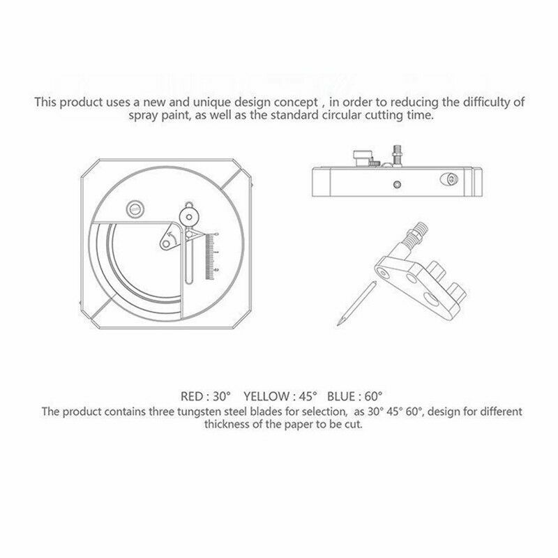 New DSPIAE Stepless Adjustment Circular Cutter Model Building Hobby Craft Tools