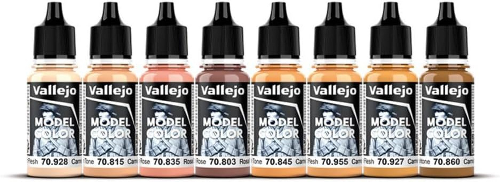 Face/Skin Colors Paint Set, 8-Colors, 17Ml