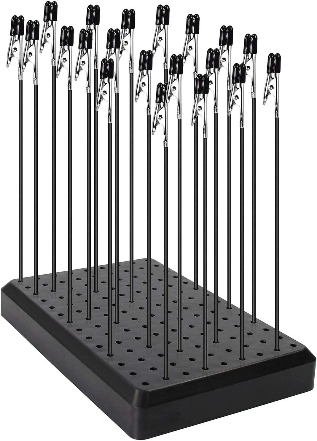 Model Painting Alligator Clip Sticks 20PCS with Stand Base 1PCS for Airbrush
