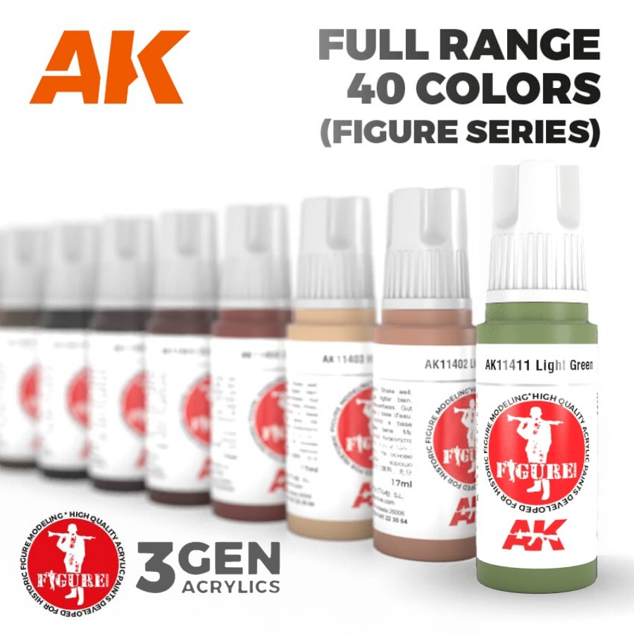 AK Interactive: 3GEN – FIGURE Series Paints – Acrylic Model Paint – Full Range
