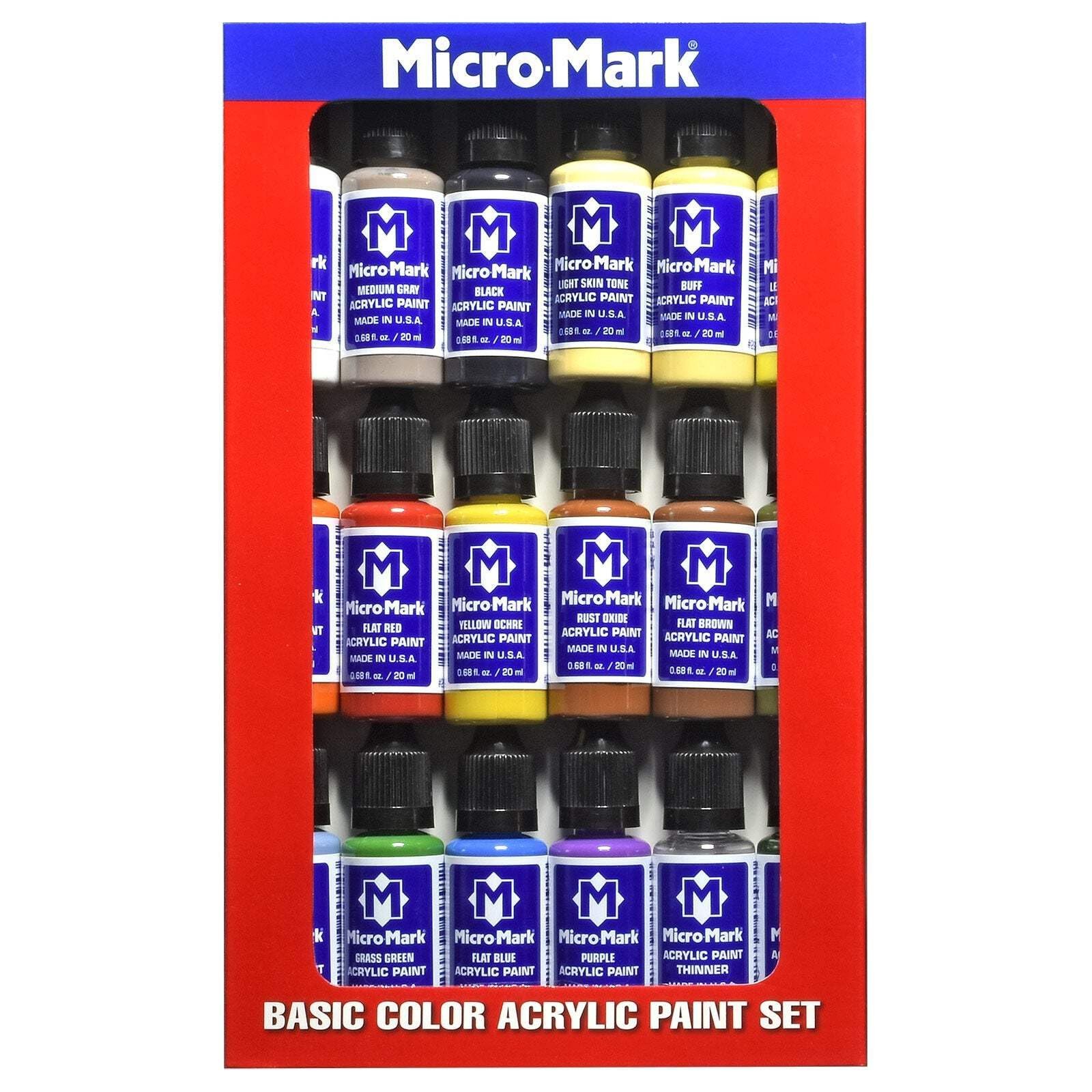 Basic Color Model Paint Set Versatile For Models Miniatures Crafts Hobby