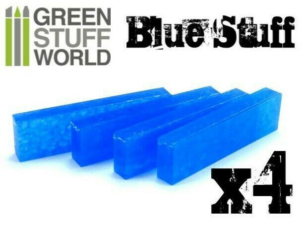 Green Stuff World Blue Stuff Instant Mold – 4 Bars – Scenery Dioramas Warhammer
