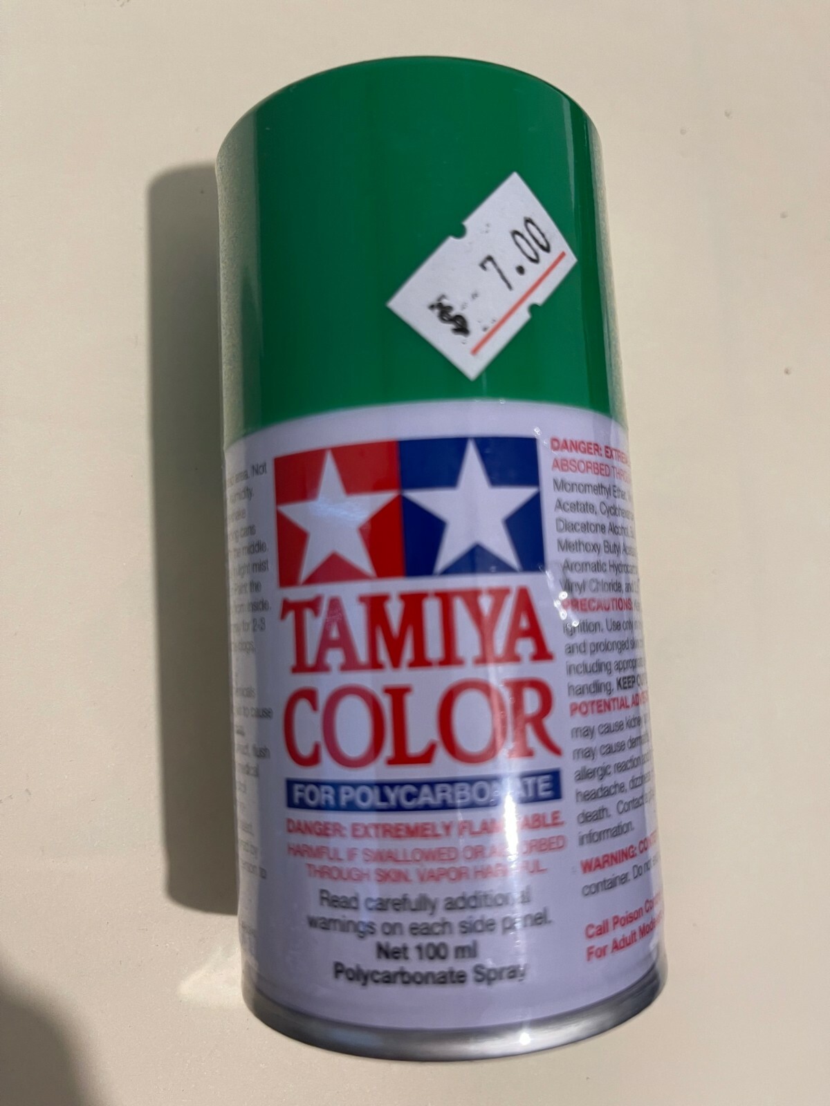 Tamiya PS-21 PARK GREEN Spray Paint Can FOR POLYCARBONATE 3.35 oz. (100ml)
