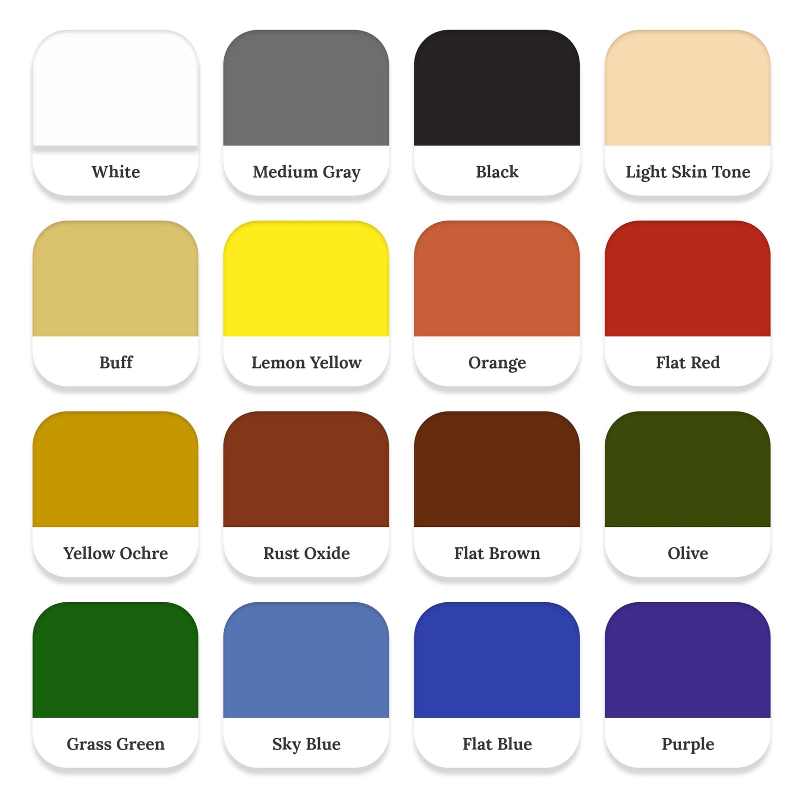 Basic Color Model Paint Set Versatile Models Miniatures Crafts Acrylic Hobby
