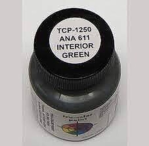 Tru-Color ANA-611 Interior Green 1oz – Hobby and Model Solvent Paint – #1250
