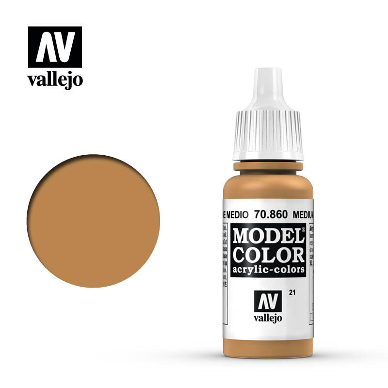 Vallejo Model Color 70860 Medium Flesh Tone Acrylic Paint