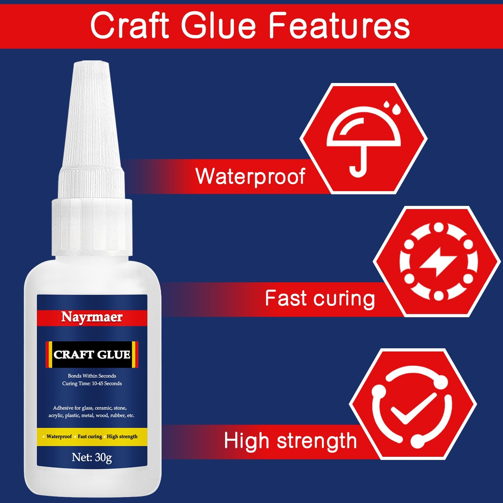 Craft Glue, Model Adhesive for Crafts, Model, Toy, Ceramic, Stone, Glass, Jewelr