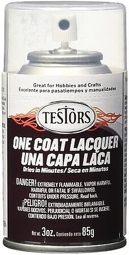 Testors Lacquer Spray Wet Look Clear Coat 3 oz – Hobby and Model Lacquer Paint