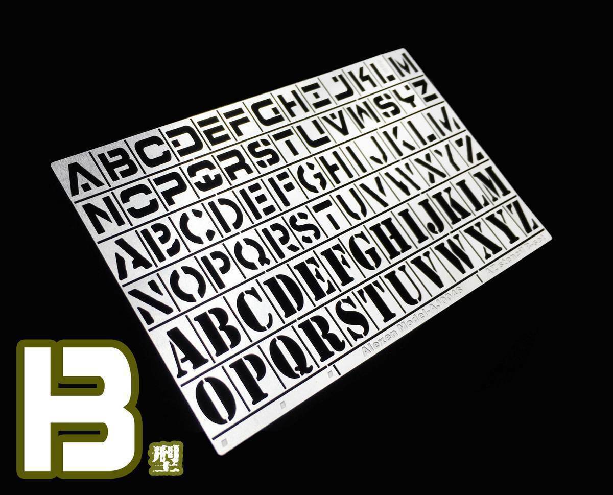 1/35 Heavy Equipment Letters Stenciling Template Leakage Spray Plate Tool AJ0046