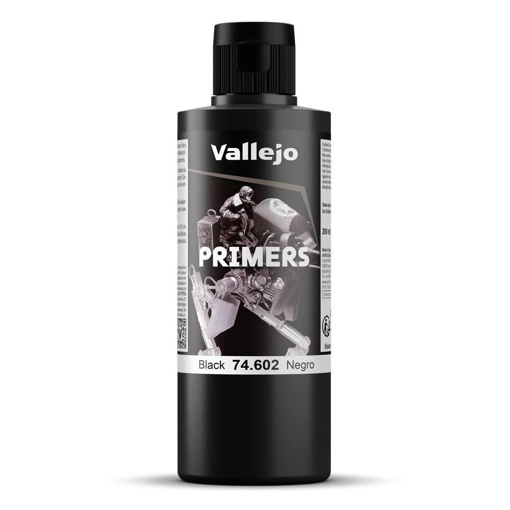 Vallejo – Surface Primer Color | Black Acrylic Primer 200 ml 6.76 fl.oz. | Ma…