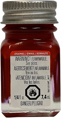 Testors Dark Red 1/4oz. – Hobby and Model Enamel Paint – #1104tt