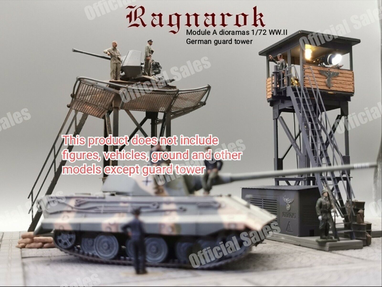 1/72 War II German Dioramas Guard Tower Alloy Finished Product