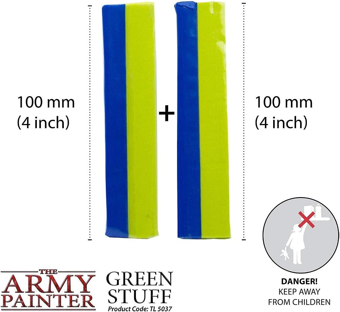Green Stuff, 2 Part Modelling Compound, 20 cm, 25 g, Mouldable Putty for Mini…