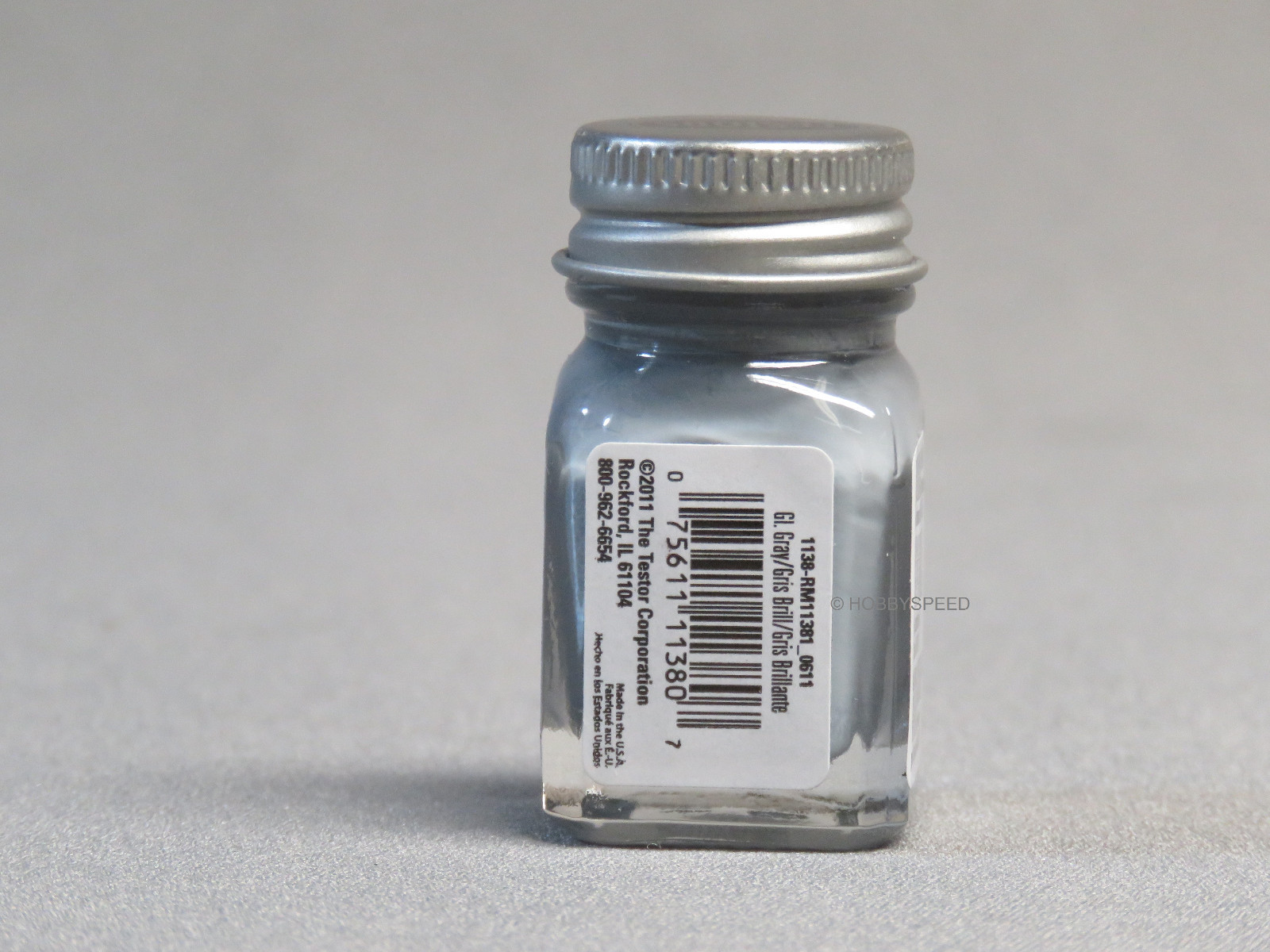 TESTORS PAINT GLOSSY GRAY ENAMEL 1/4oz JAR 7.4ml plastic model car TES1138 NEW