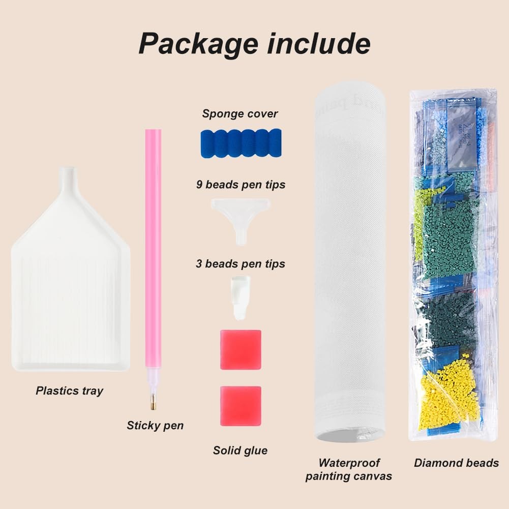 Diamond Painting Kits for Adults Dog, Flower 5D Full Drill Diamond Art Kits forr