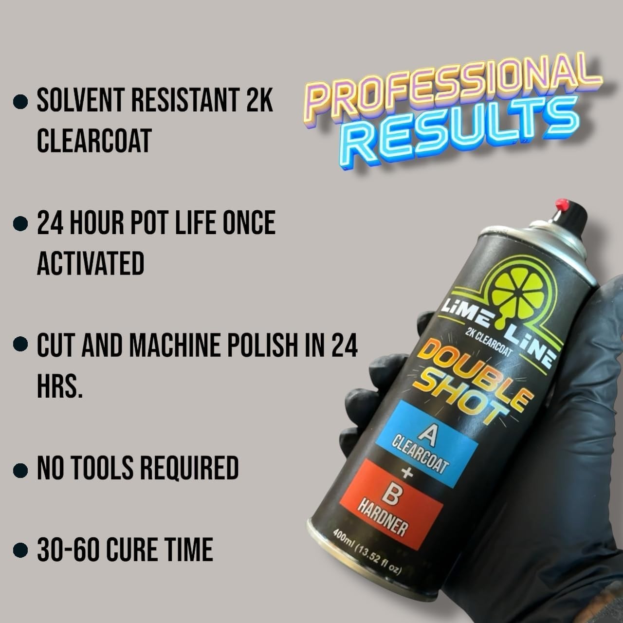 High Gloss 2K Clearcoat Spray/Aerosol Can Automotive 2 Part Professional Fini…