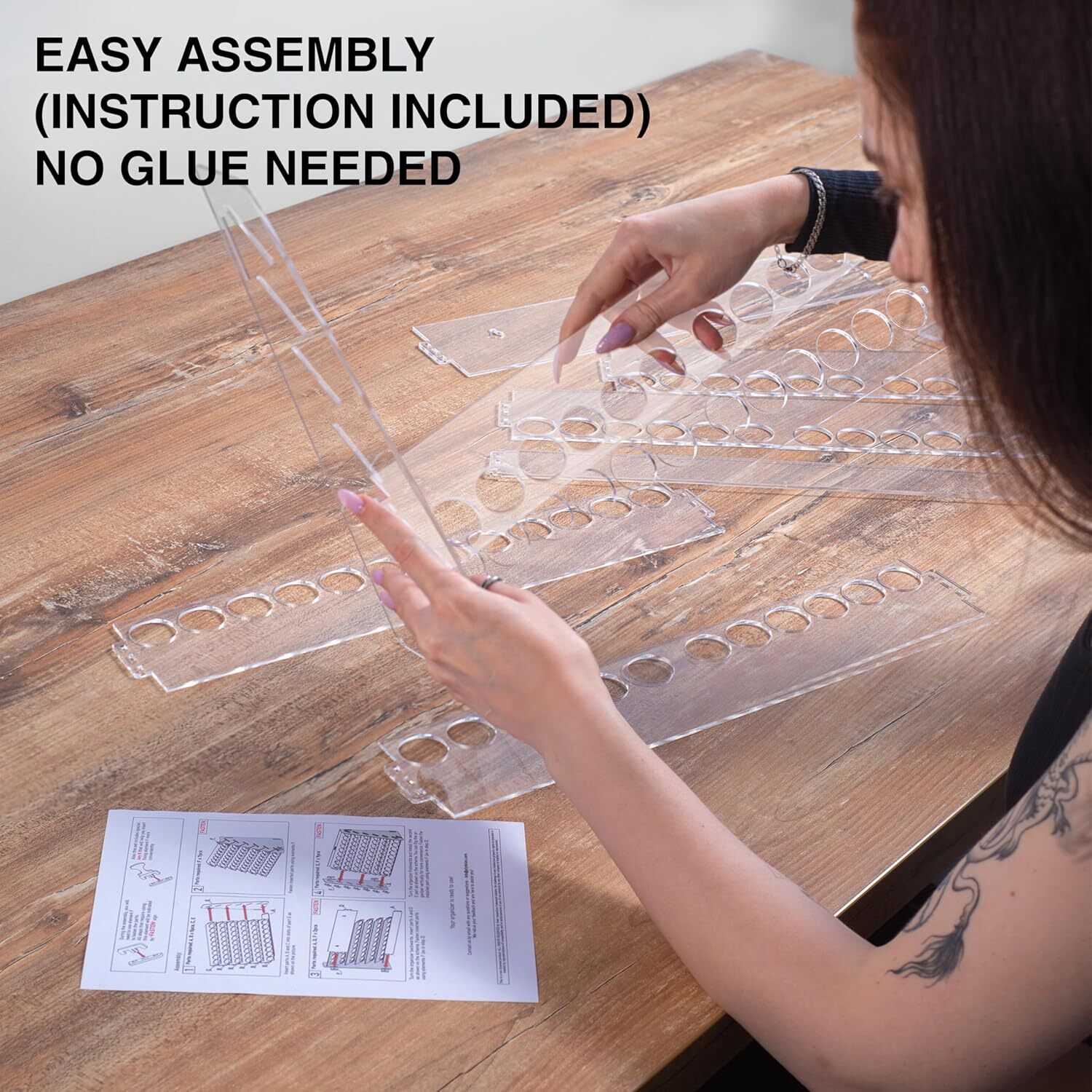 Acrylic Paint Rack Organizer with 60 Holes Suitable for Citadel Paints and Other