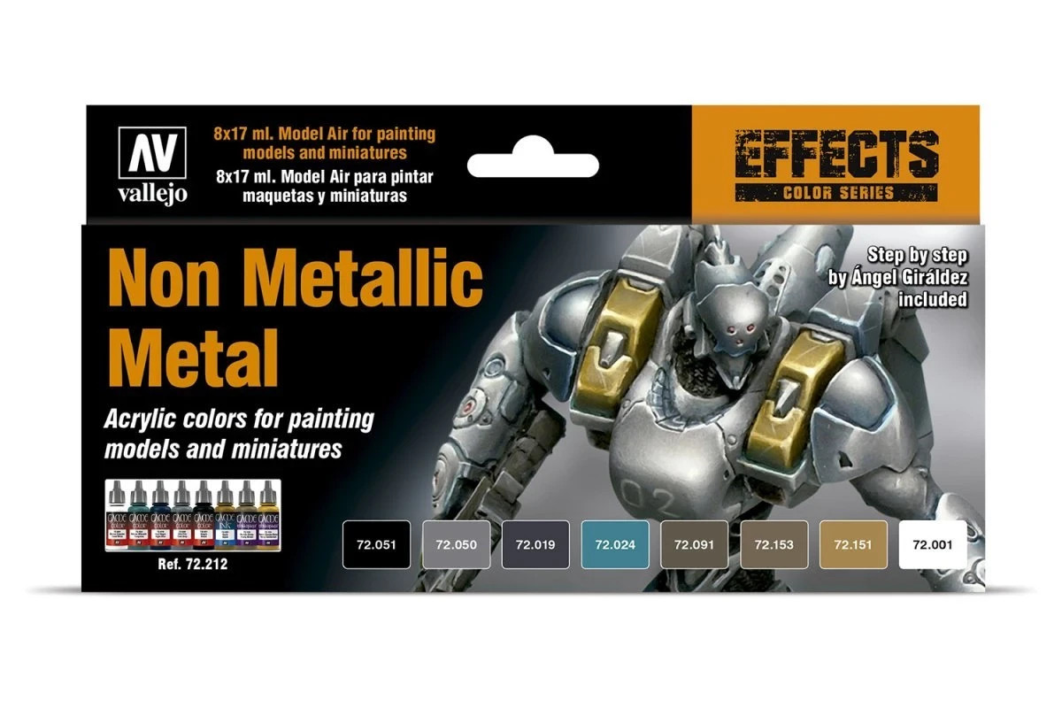 Vallejo 72.212 Game Color Non Metallic Metal Special Set Acrylic Paint 8Pcs