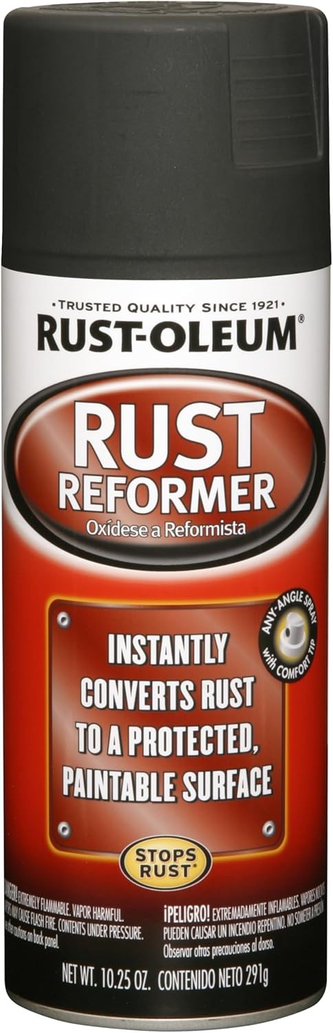 Rust-Oleum 248658-6PK Rust Reformer Spray, 10.25 Ounce (Pack of 6), Black