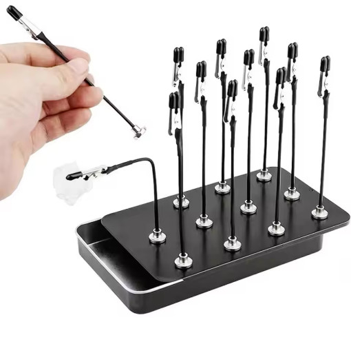 Model Painting Stand Holder with Magnetic Clips for Airbrush Hobby Craft