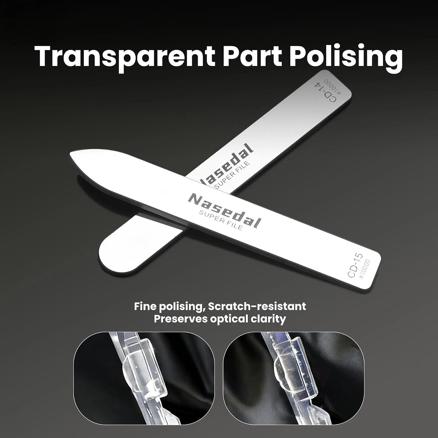 3Pcs Hobby Model Glass File Kit for Gunpla & Scale Models, #320-400 / #10000 Gri