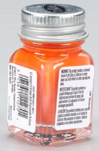 Testors 1/4 oz Orange Enamel Model Paint 1127T
