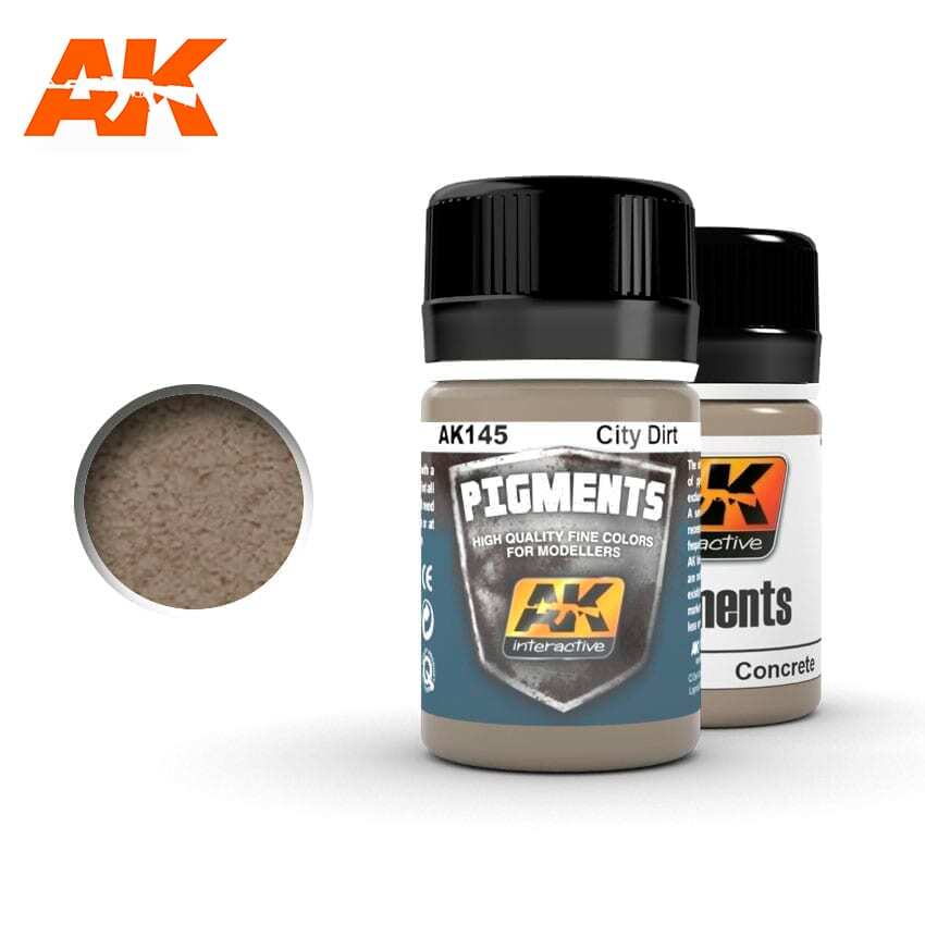 AK INTERACTIVE 145 PIGMENT – CITY DIRT 35ml (Weathering product)
