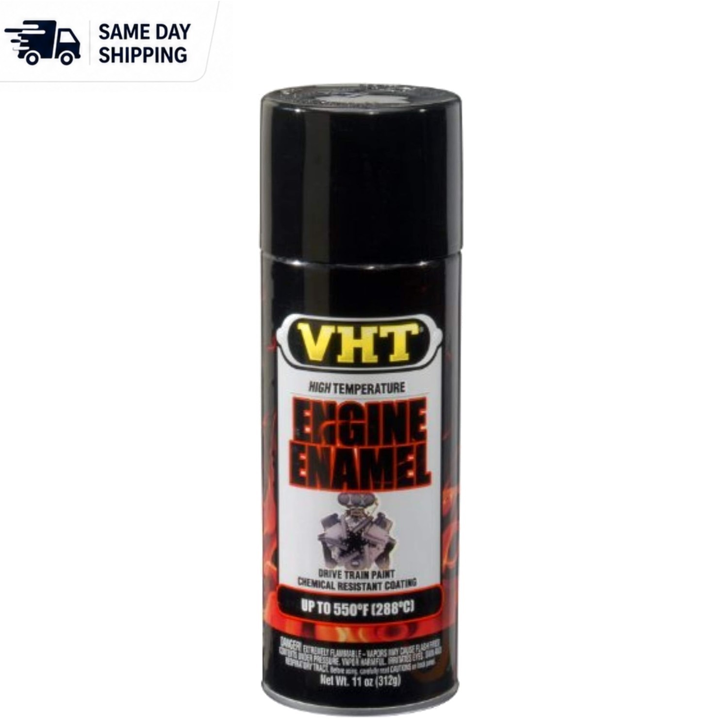 11 Oz Gloss Black Engine Enamel – Urethane & Ceramic, Heat Resistant Formula