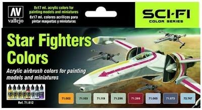 Vallejo Paint 71612 Star Fighters Colors Acrylic Airbrush Paints (Set of 8)