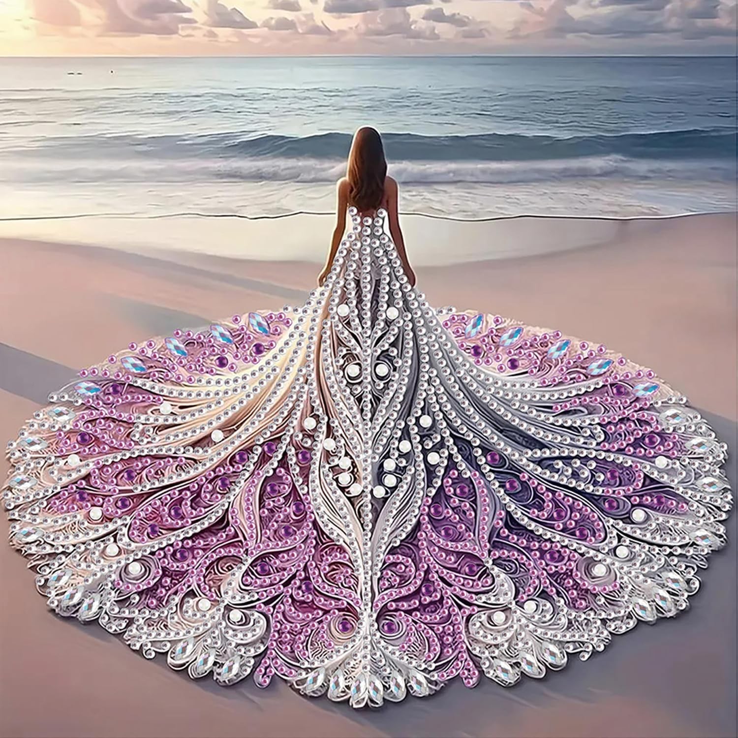 Diamond Painting,Kits for Adults Girl, 5D Special Shape Diamond Art Kits for Beg