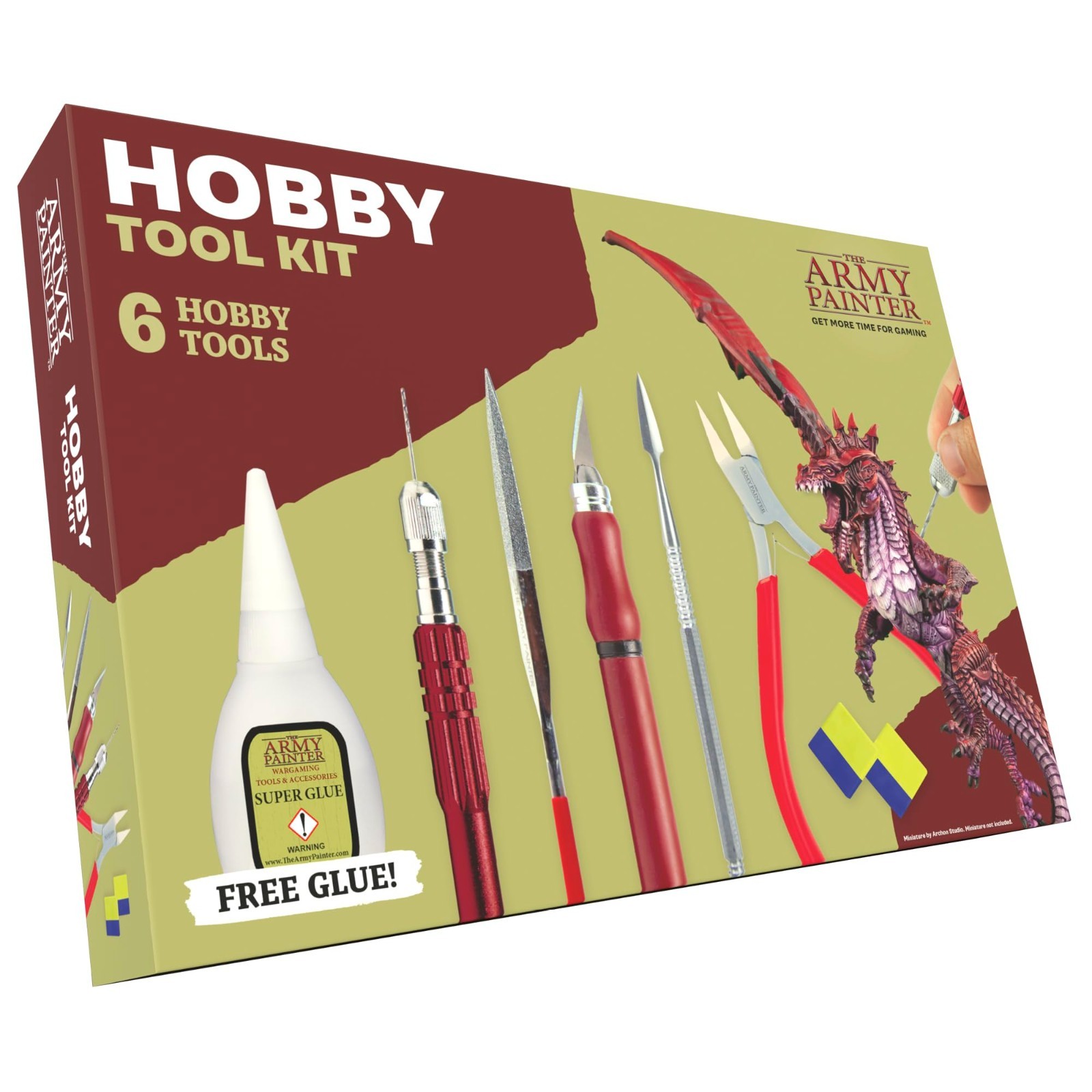 Hobby Tool Kit for Miniatures | Knife, Drill, Clippers, Sculpting Tools & Glue