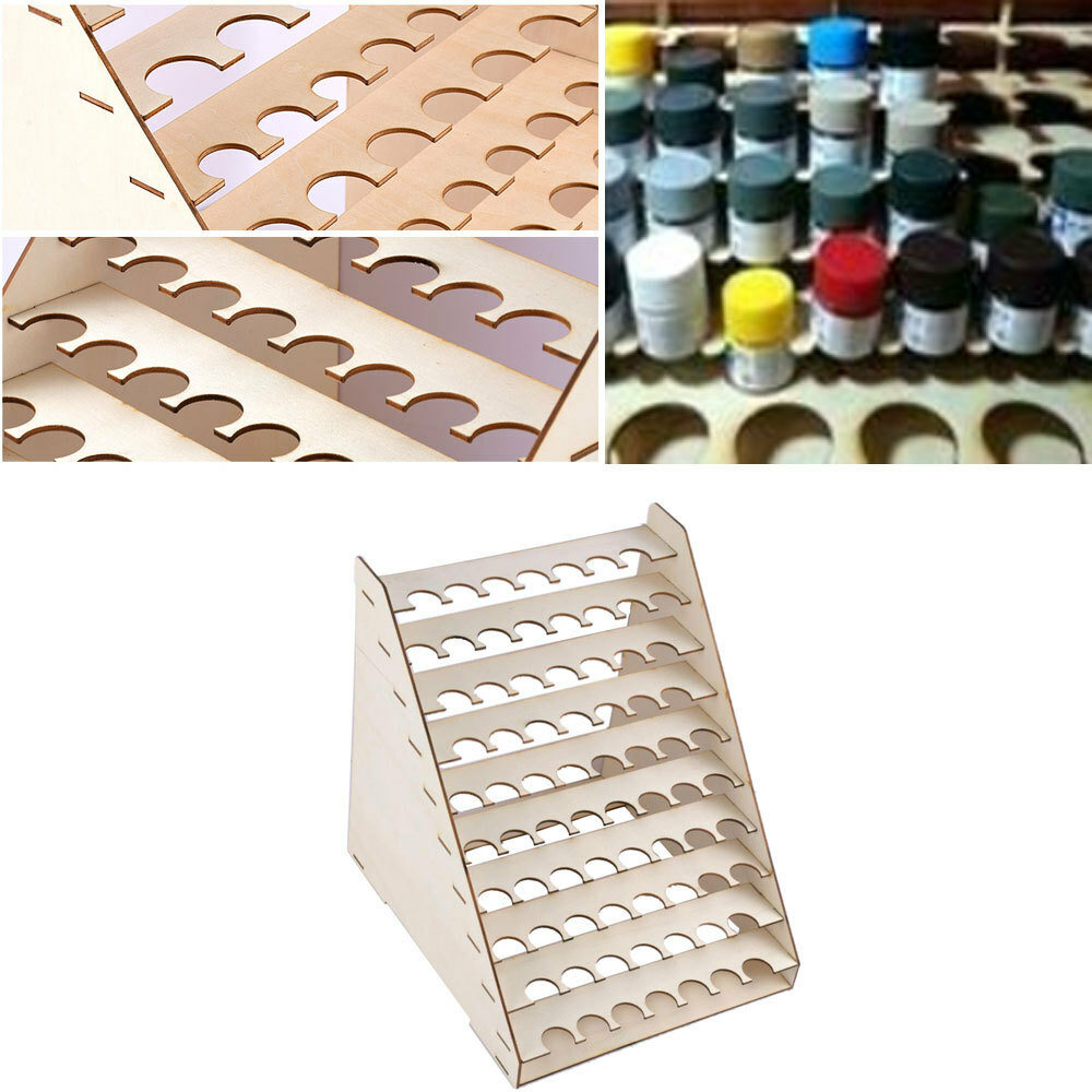 1 piece DIY Wooden Pigment Paint Rack Paint Modular Organizer Storage Stand Tool