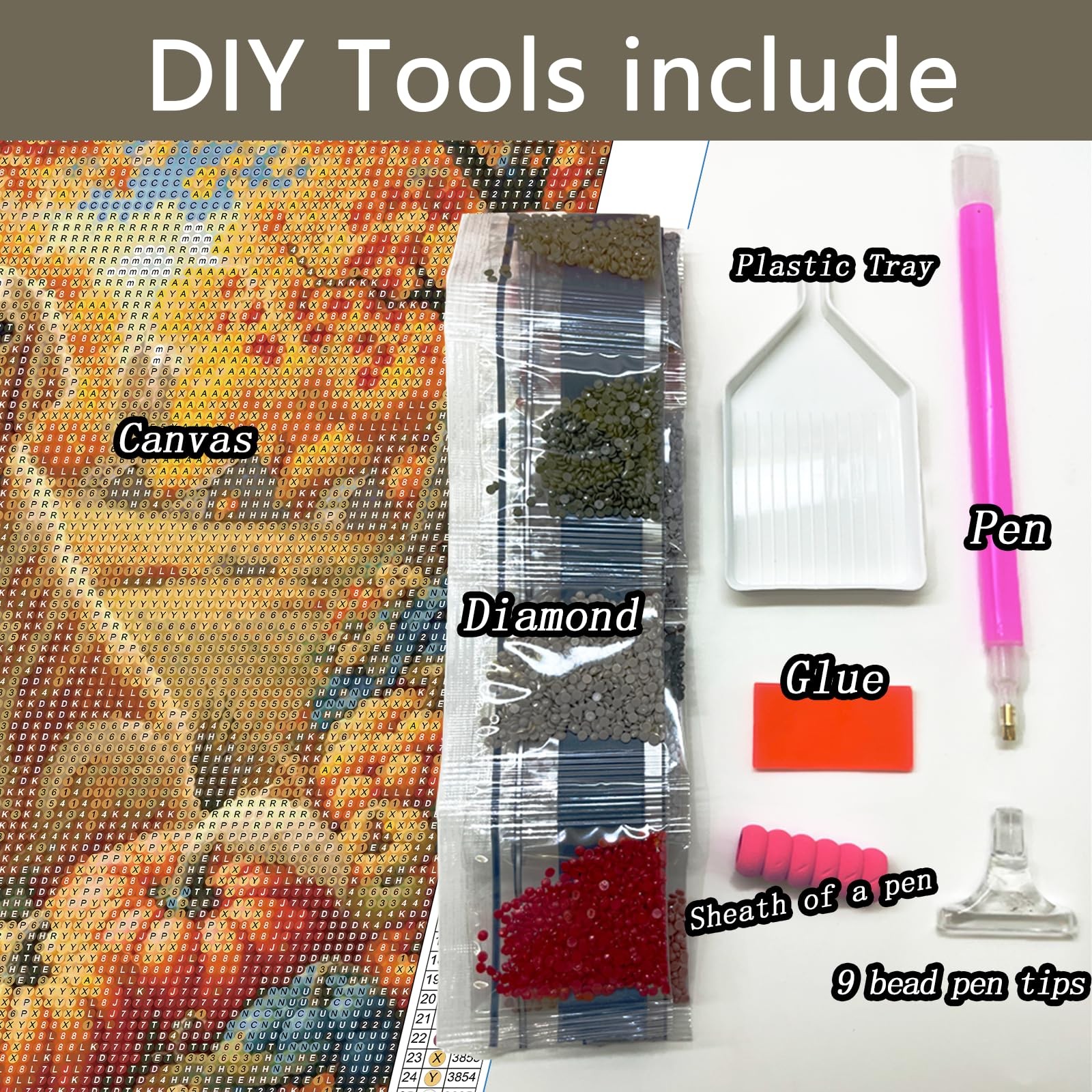 Dog Diamond Painting Kits for Adults, 5D Autumn Diamond Painting Kits for Beginn