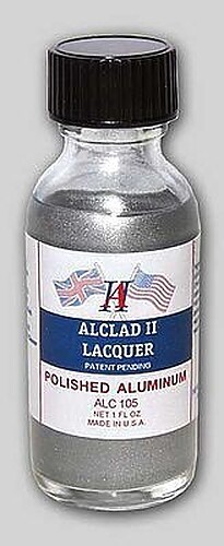 Alclad 1oz. Bottle Polished Aluminum Lacquer – Hobby and Model Lacquer Paint