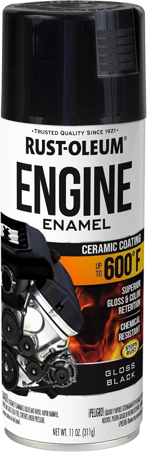 Rust-Oleum 363567 Engine Enamel Spray 11 Ounce (Pack of 1), Gloss Black